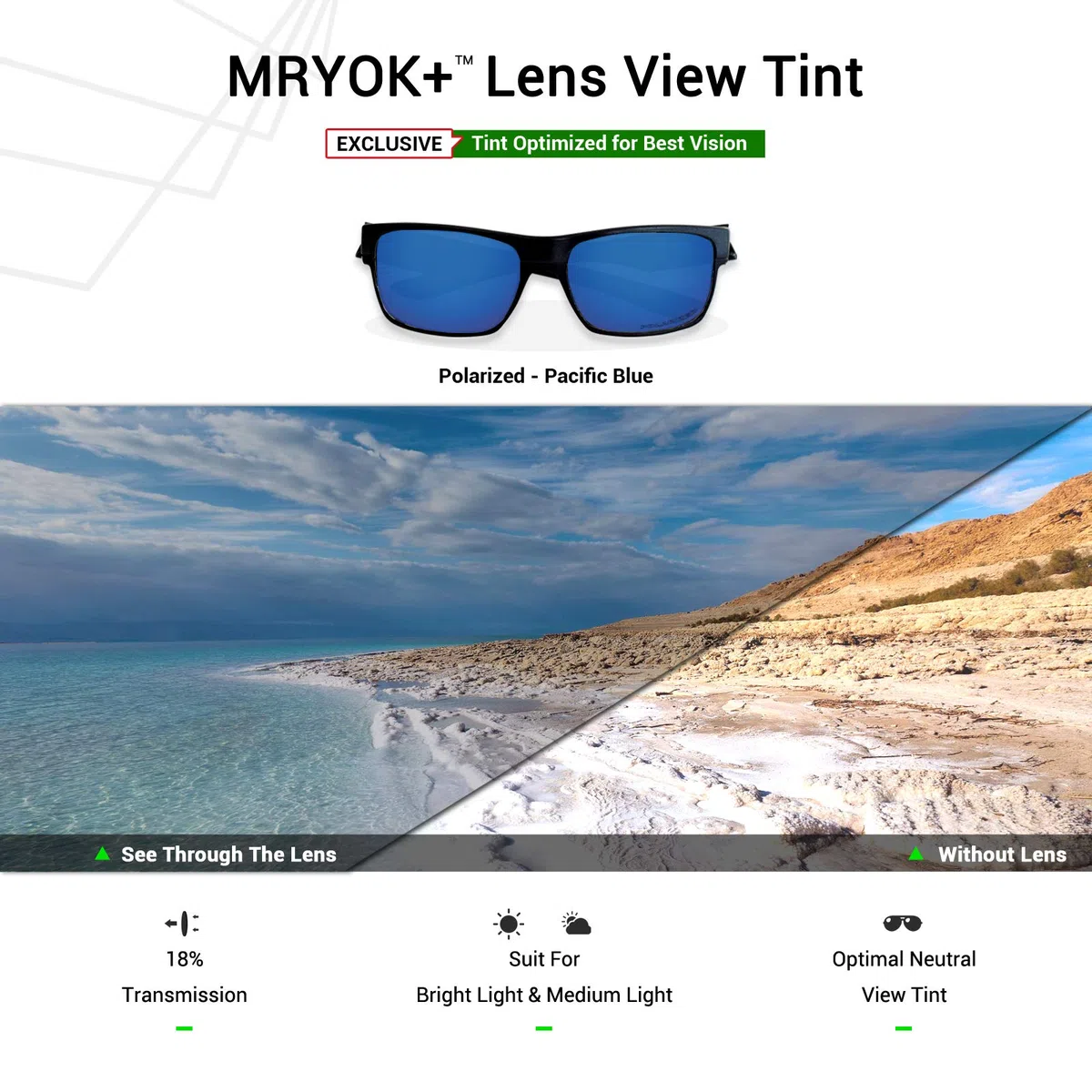 Mryok Verres de rechange pour Oakley Fives Squared - Options
