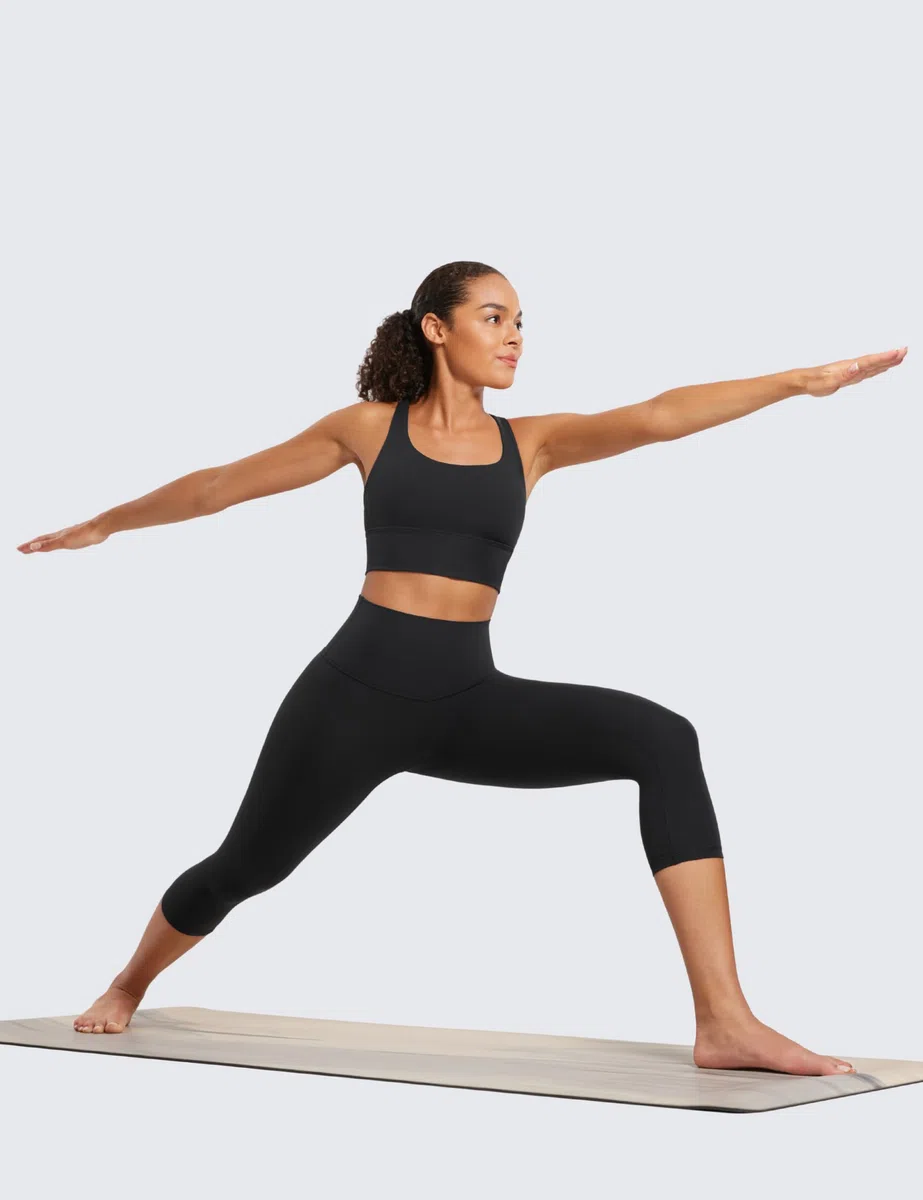 CRZ YOGA Butterluxe Femme Taille Haute Soft Lounge Yoga Capri Entraînement Legging - 43/48/53cm