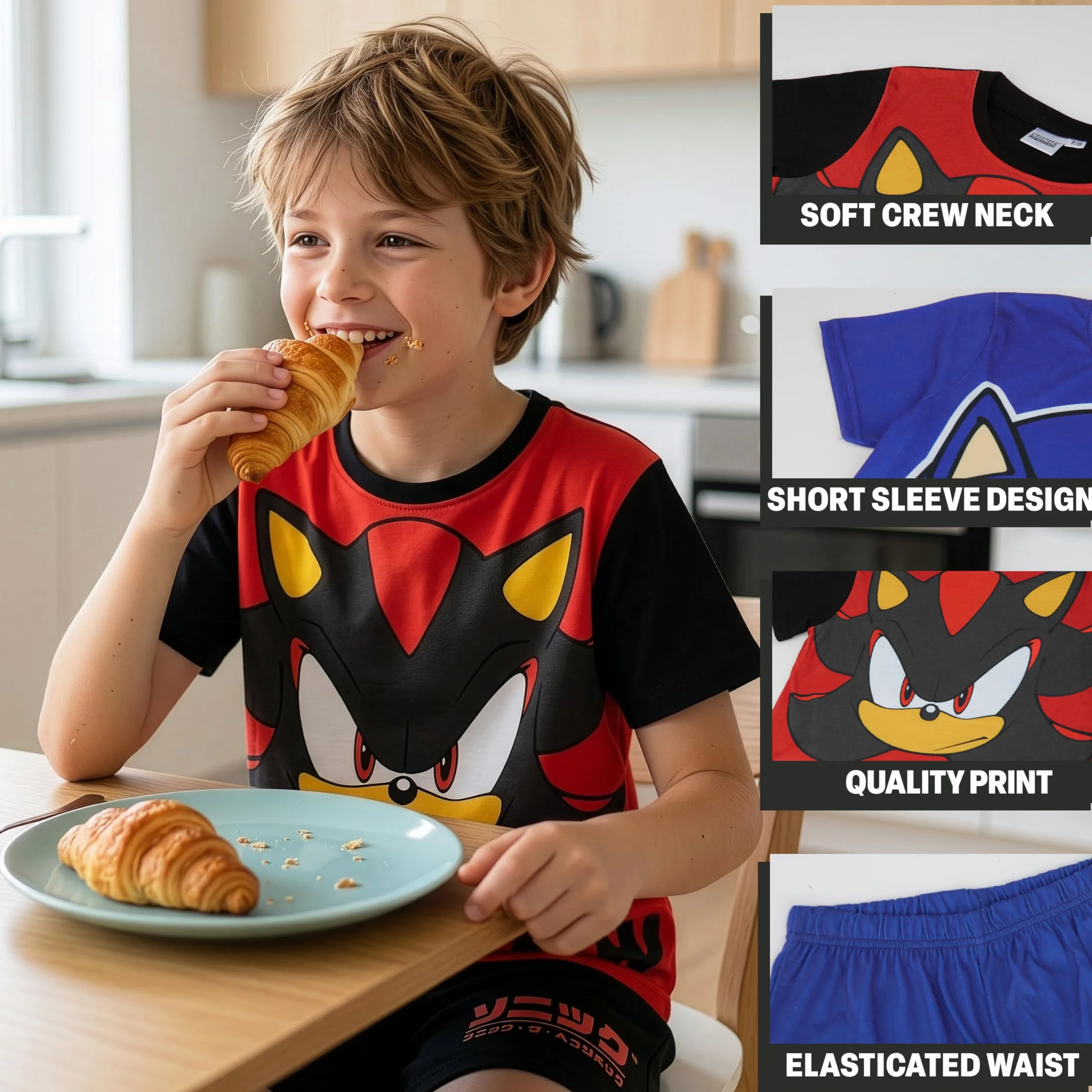 Pat Patrouille | Bob l'éponge | Sonic The Hedgehog | TMNT Ensemble Pyjama Enfant Garcon, Multipack Été T-Shirt Ras du Cou Pyjama Short, Cadeau Garcon
