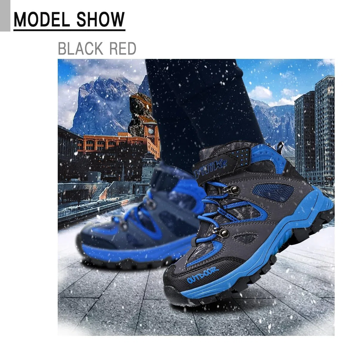 VITIKE Garçon Chaussures en Coton pour Enfants Bottes de Neige Hiver Filles Chaussures de Randonnée