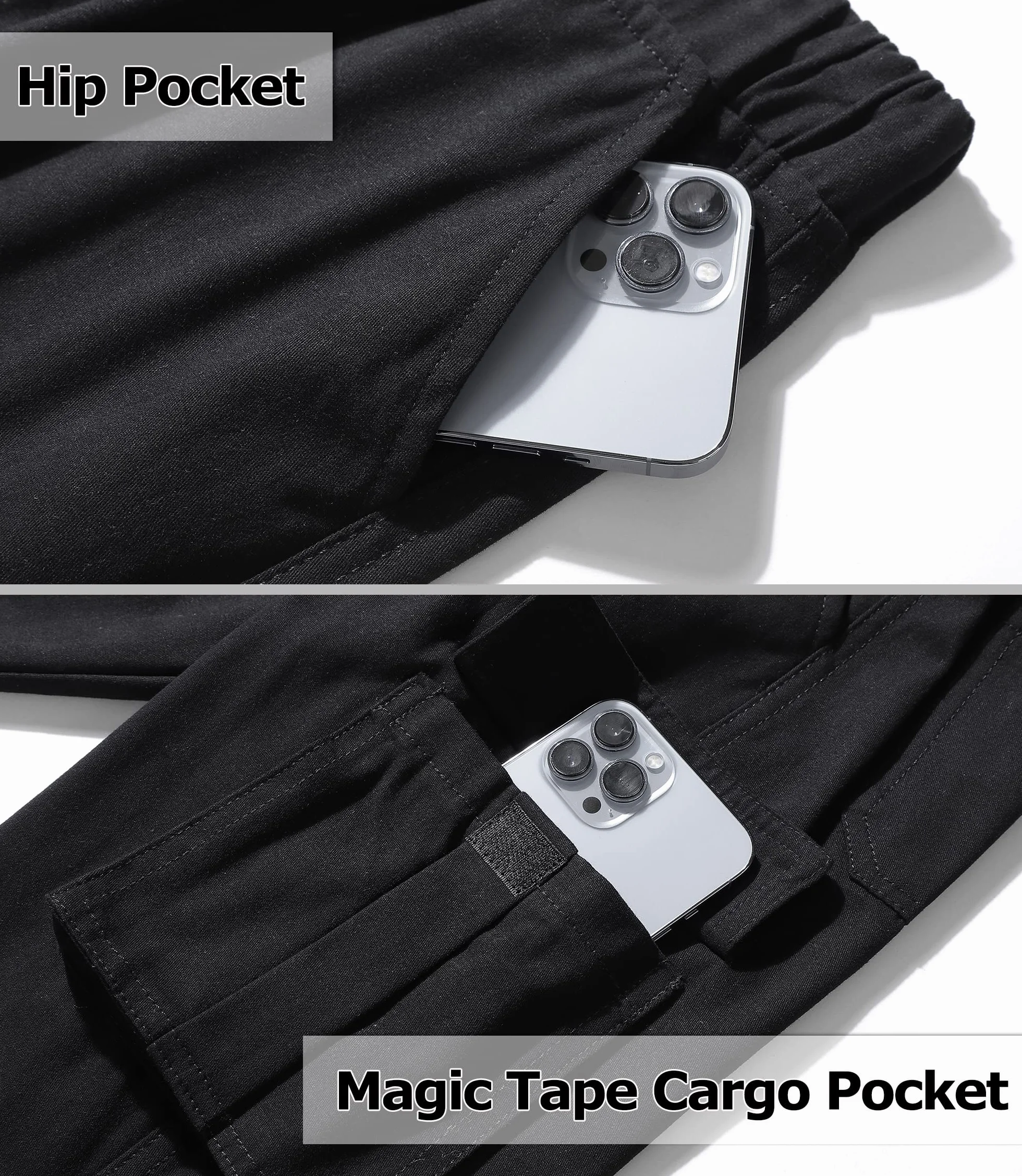 Pantalon Cargo pour Garçon Pantalons de Jogging Taille élastique 4-15 Ans