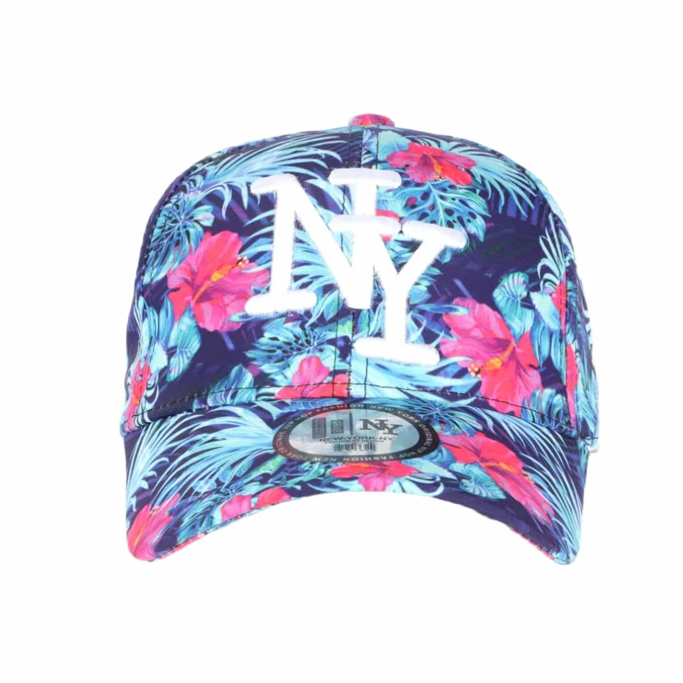 Hip Hop Honour Casquette Enfant Violette Fleurs Roses Tropicales Baseball NY Phuket de 7 a 12 Ans - Taille Unique - Violet