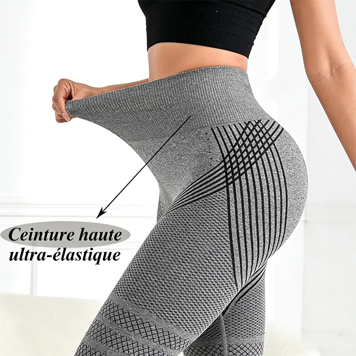 DZ'HUE Leonie and Co Leggings, Women's 3D Anti-Cellulite Leggings, avec Compression, Modelage 3D, Effet Push-Up, Sculpte Votre Silhouette