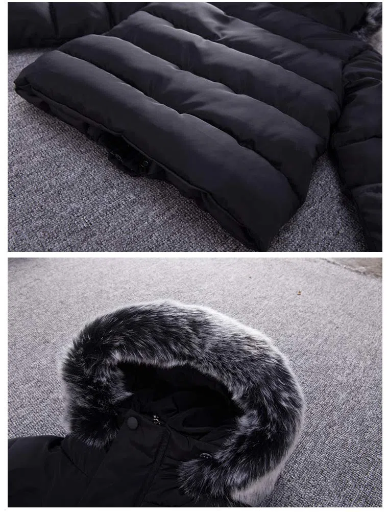 Manteau Duffel-Coat Hiver pour Bébé Garçon Fille à Capuche Blouson Epaisse Chaud Hoodies 1-7 Ans