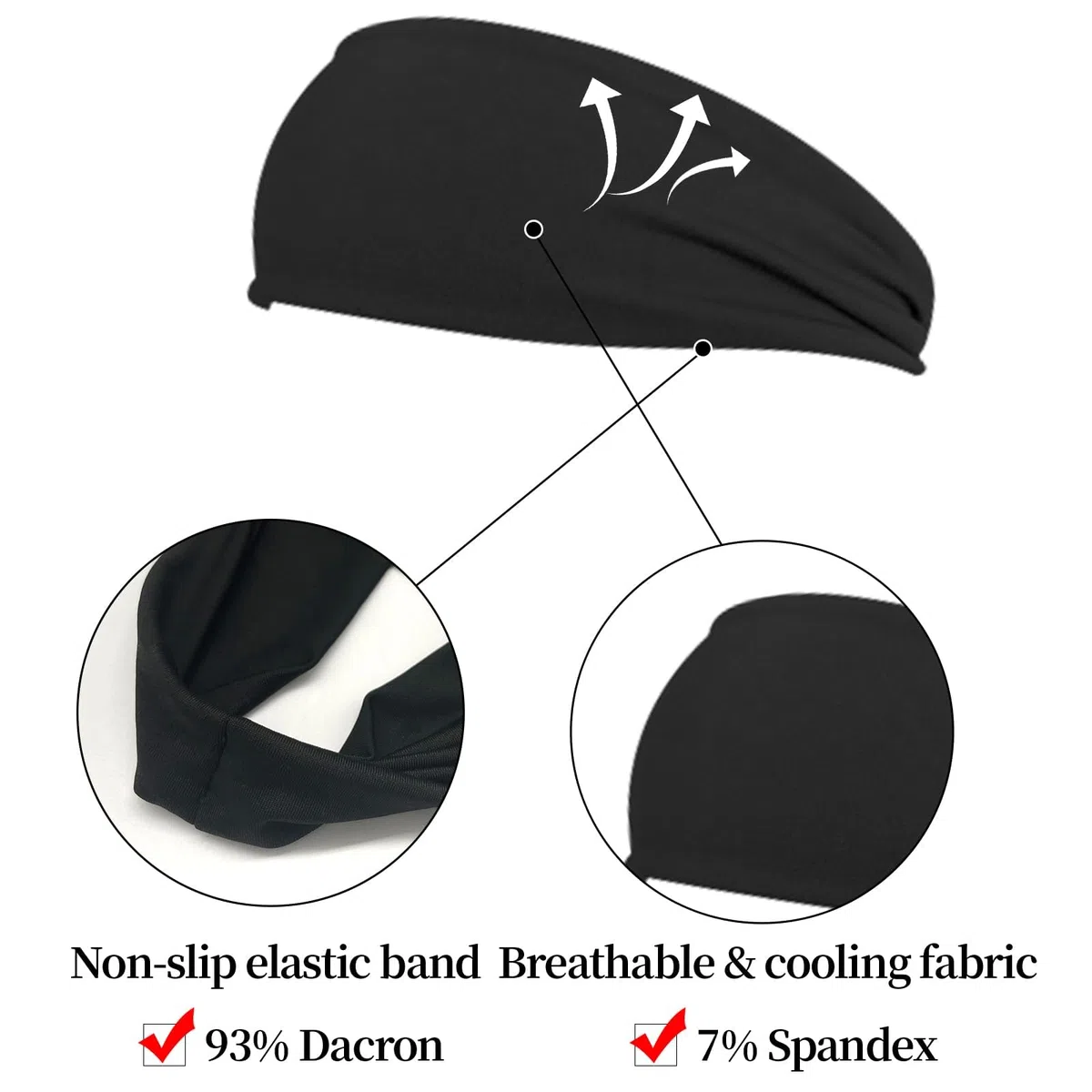 Lot de 6 bandeaux de sport pour enfants évacuant la transpiration - Élastiques et respirants - Pour jeunes, adolescents, filles et garçons - 6 couleurs