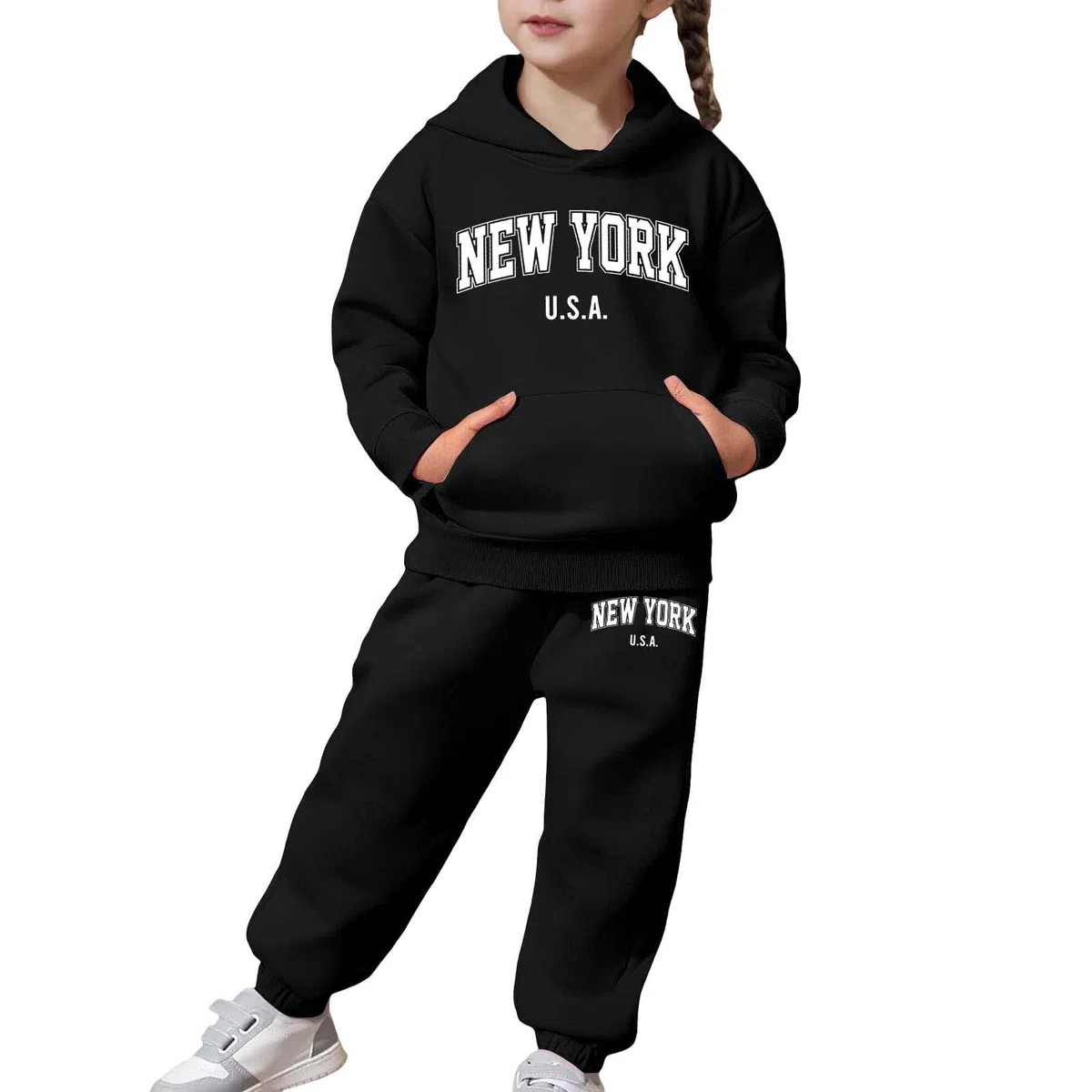 2026 - Sweat à capuche chaud et solide - Pour garçons et filles - Manches longues