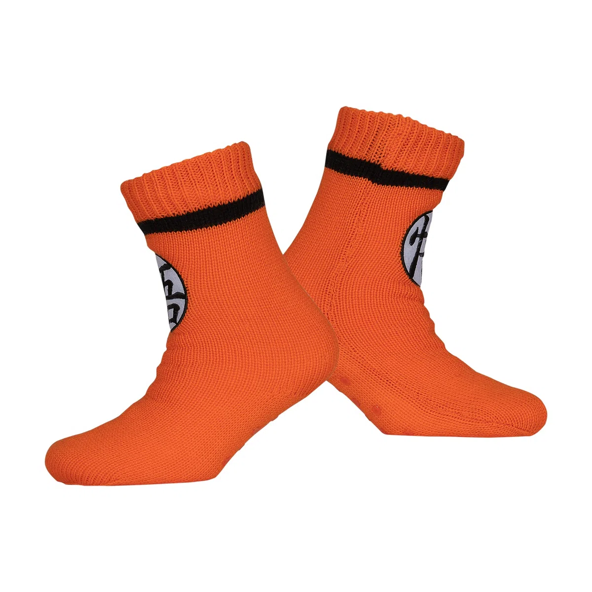 Bioworld Dragon Ball Z Chaussons confortables et moelleux pour enfants, Orange