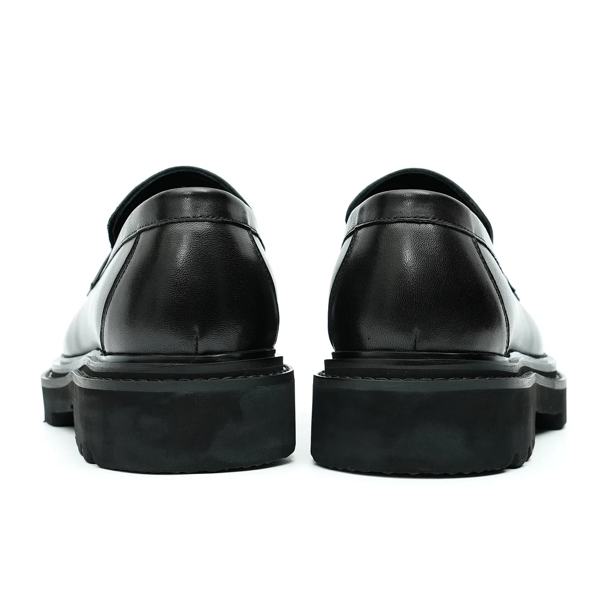 Mocassins Confortables à Semelle Epaisse pour Hommes Chaussures à Enfiler en Cuir Formel Affaires