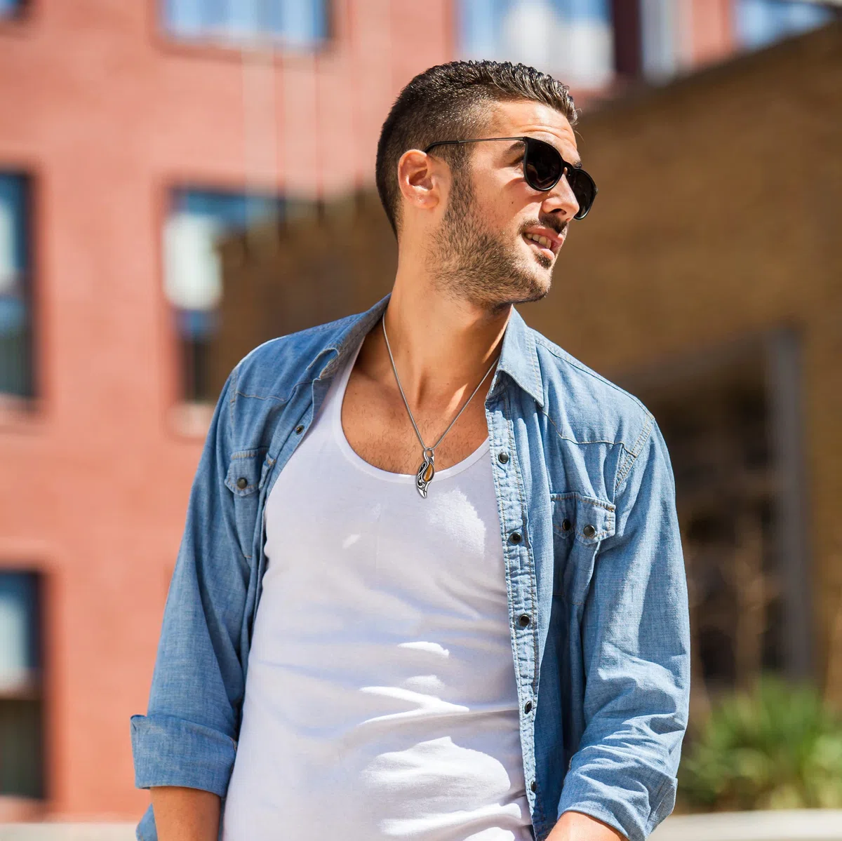COAI Collier Homme Acier Inoxydable, Collier Œil de Tigre Homme