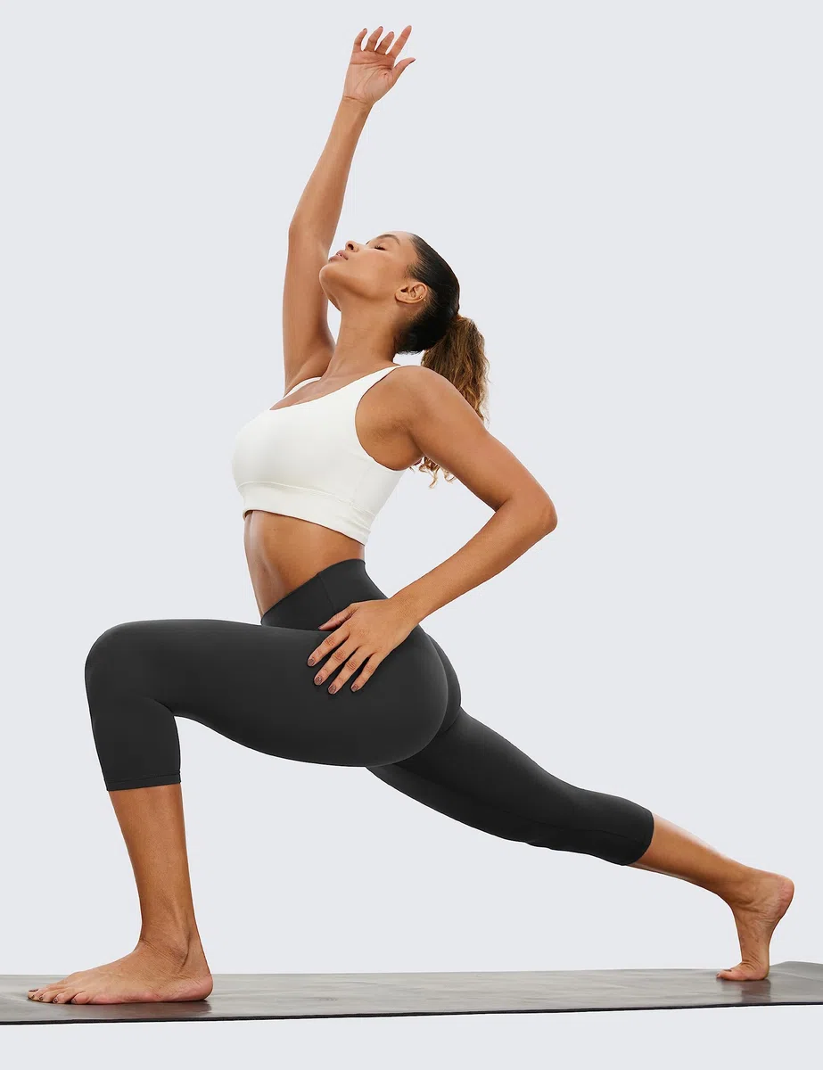 CRZ YOGA Butterluxe Femme Taille Haute Soft Lounge Yoga Capri Entraînement Legging - 43/48/53cm