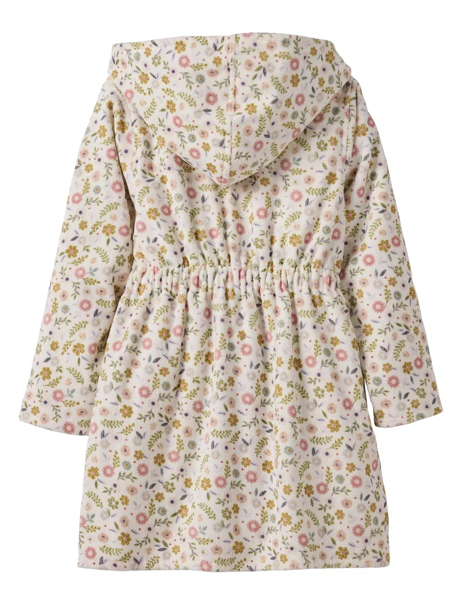 VERTBAUDET Peignoir de bain enfant imprimé floral, avec coton recyclé