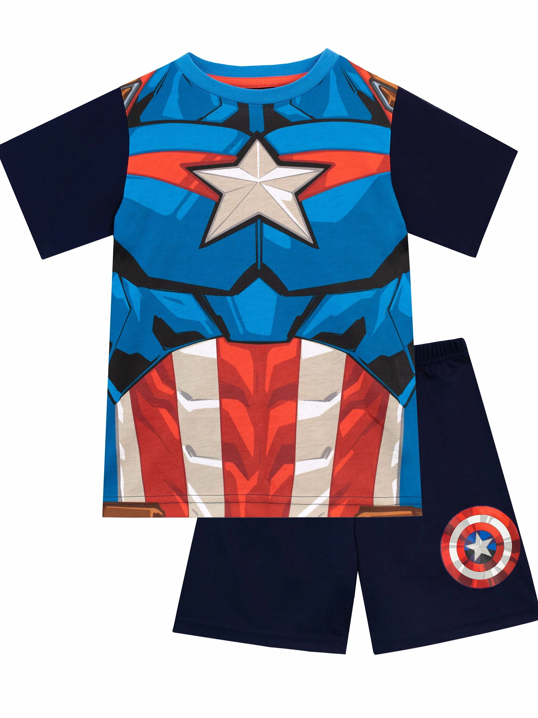 Marvel Ensemble de Short Pyjamas Garçon Captain America