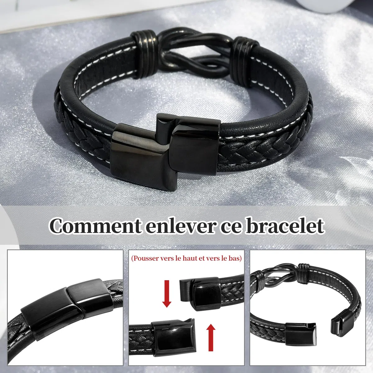 YELUWA Cadeau Fils de Maman, Bracelet avec Gravure Fils de Parents Maman Papa, Cadeaux pour Garçons Adolescents, 17e 18e 21e 16e Anniversaire Garçon, Bracelet Cuir pour Homme