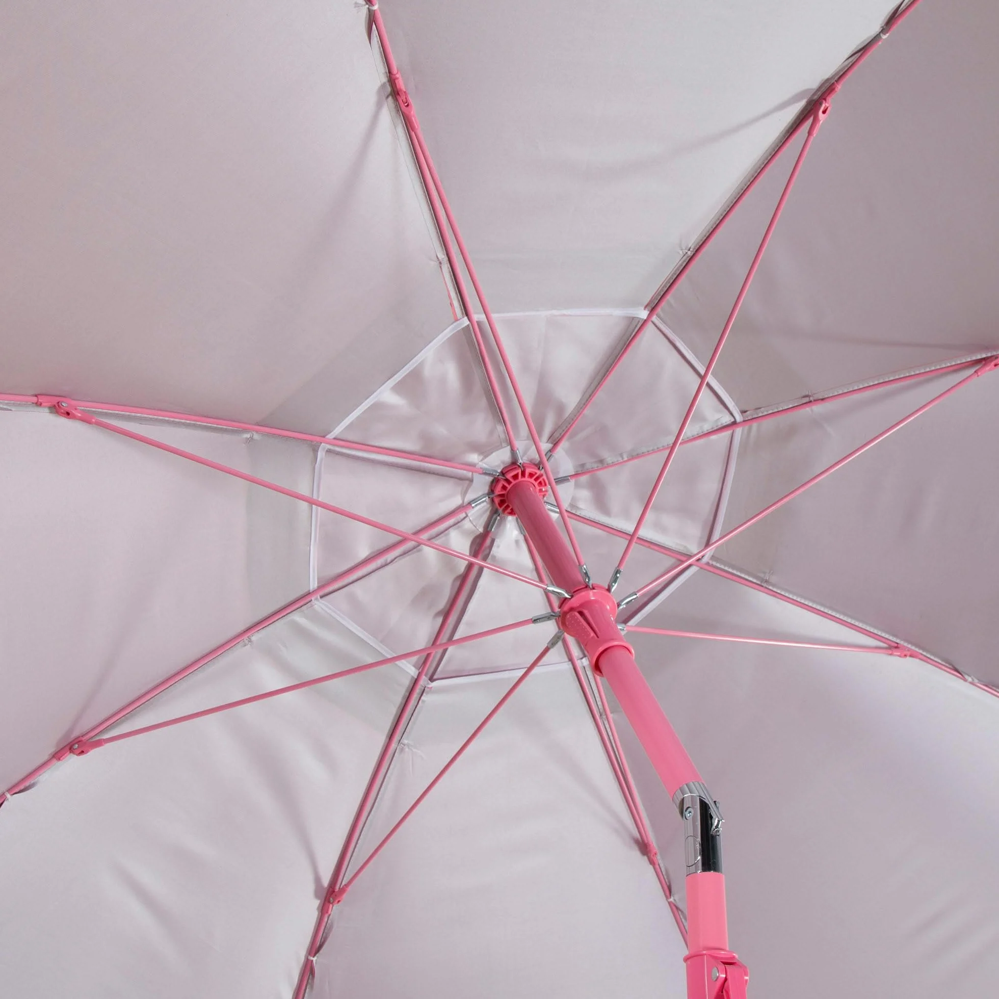 AKTIVE BEACH 62484 Parasol de plage inclinable avec protection UV50, 8 baleines, matériau Oxford, avec ventilation, pour extérieur Rose 220 cm