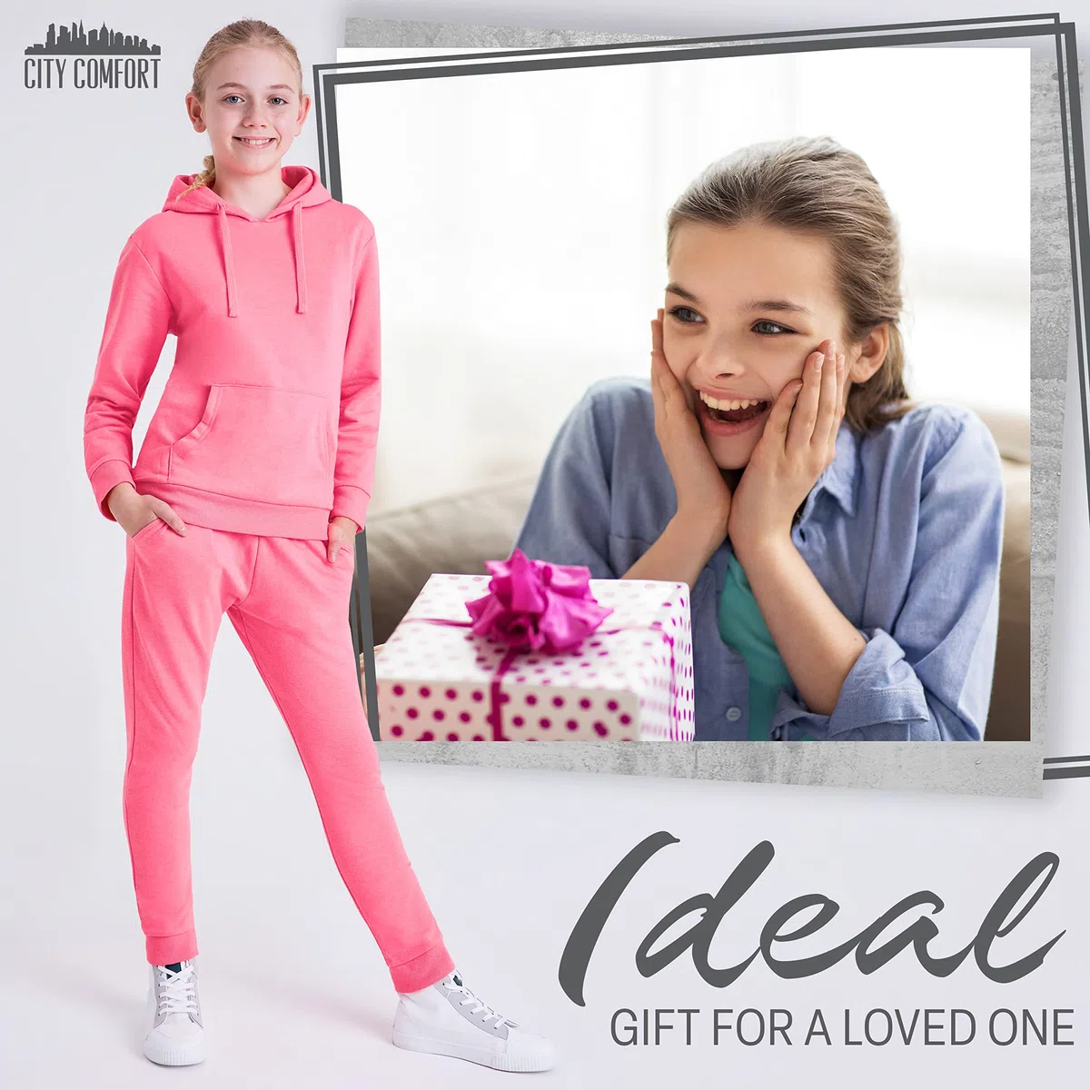 CityComfort Jogging Fille - Ensemble de Survêtement Fille - Sweat Capuche et Pantalon Jogging - Vêtements Mode 5-15 Ans