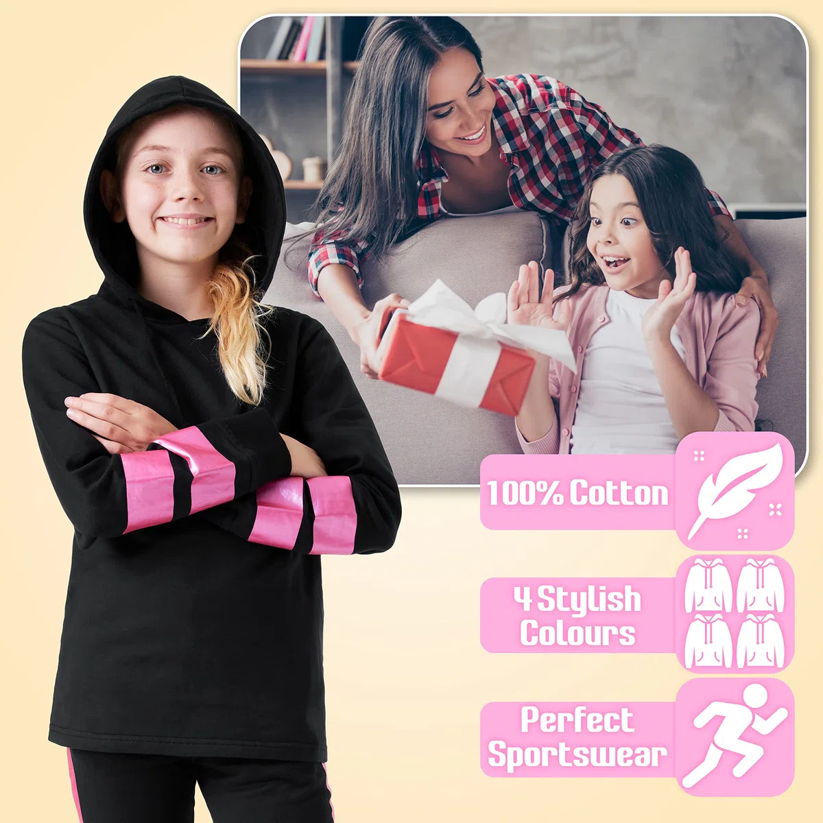 CityComfort Jogging Enfant Fille - Ensemble de Survêtement Fille 4-14 Ans