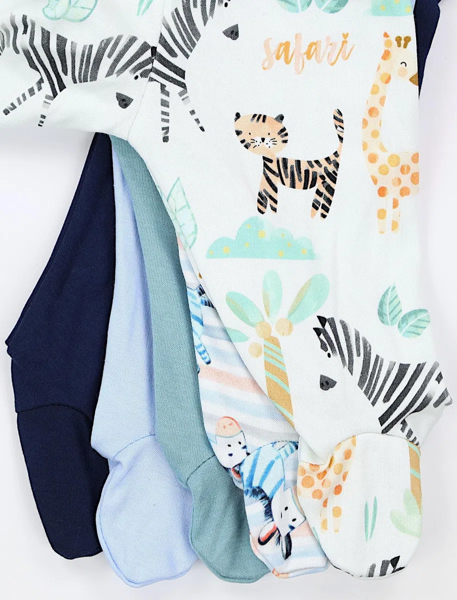 TupTam Pantalon avec Pieds pour Bébé, Lot de 5.