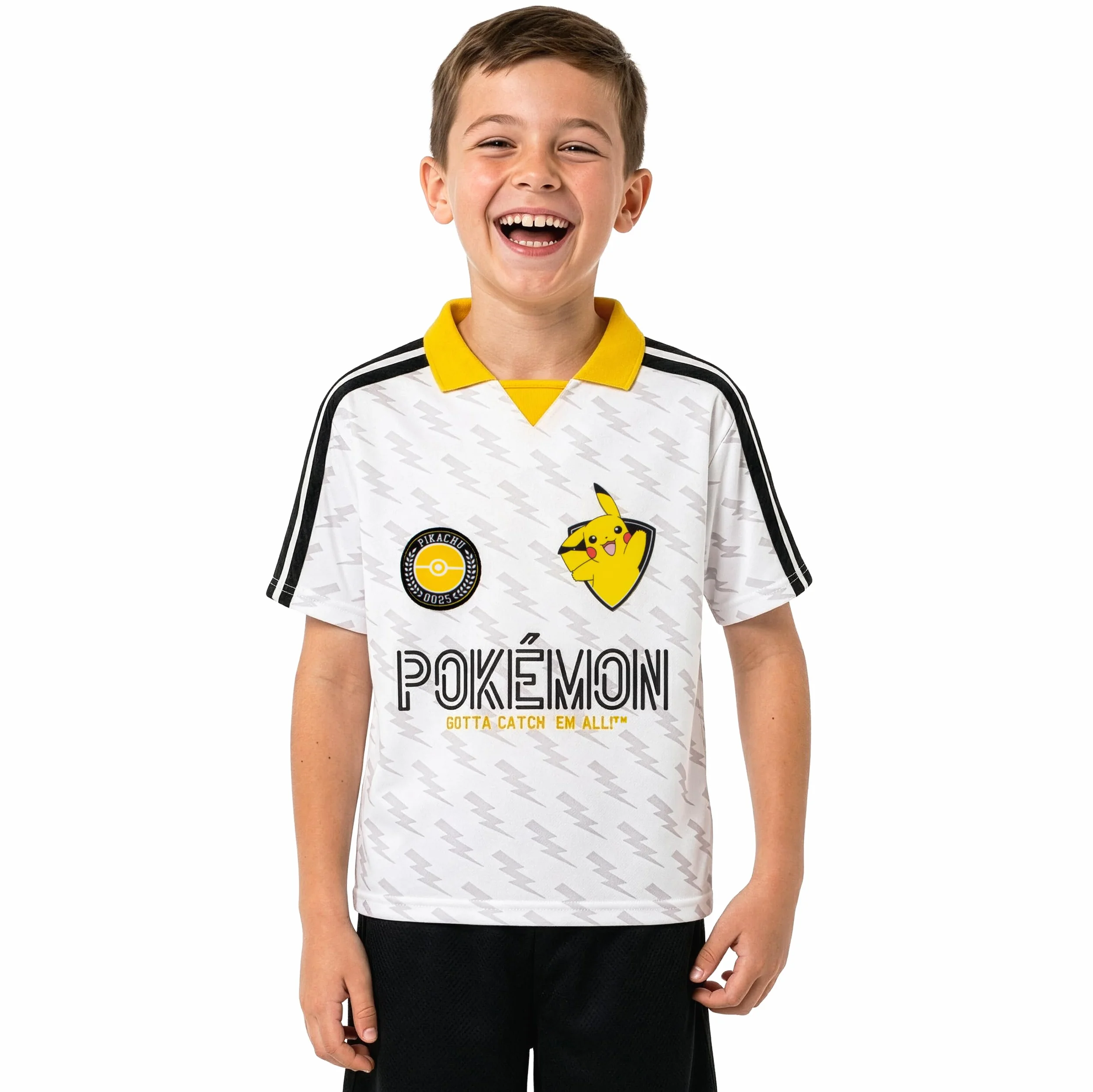 Pokémon Maillot De Football, Tenues De Football Oversize pour Garçons, Haut Style Jersey Pikachu, Vêtements pour Garçon
