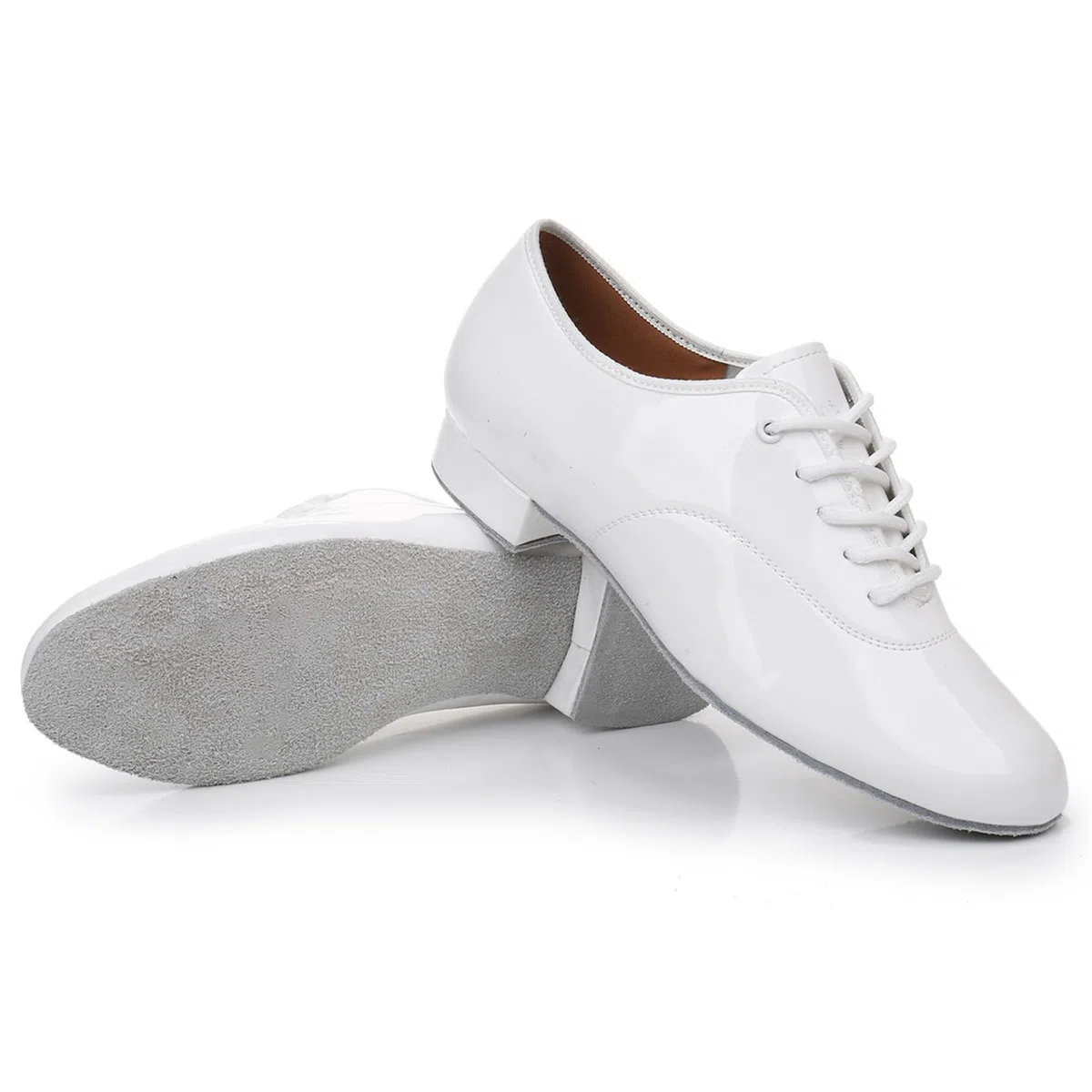 Chaussures De Danse Modernes Hommes Talons Bas Semelle Complète en Daim Chaussures À Lacets D'intérieur pour Salle De Bal Latine