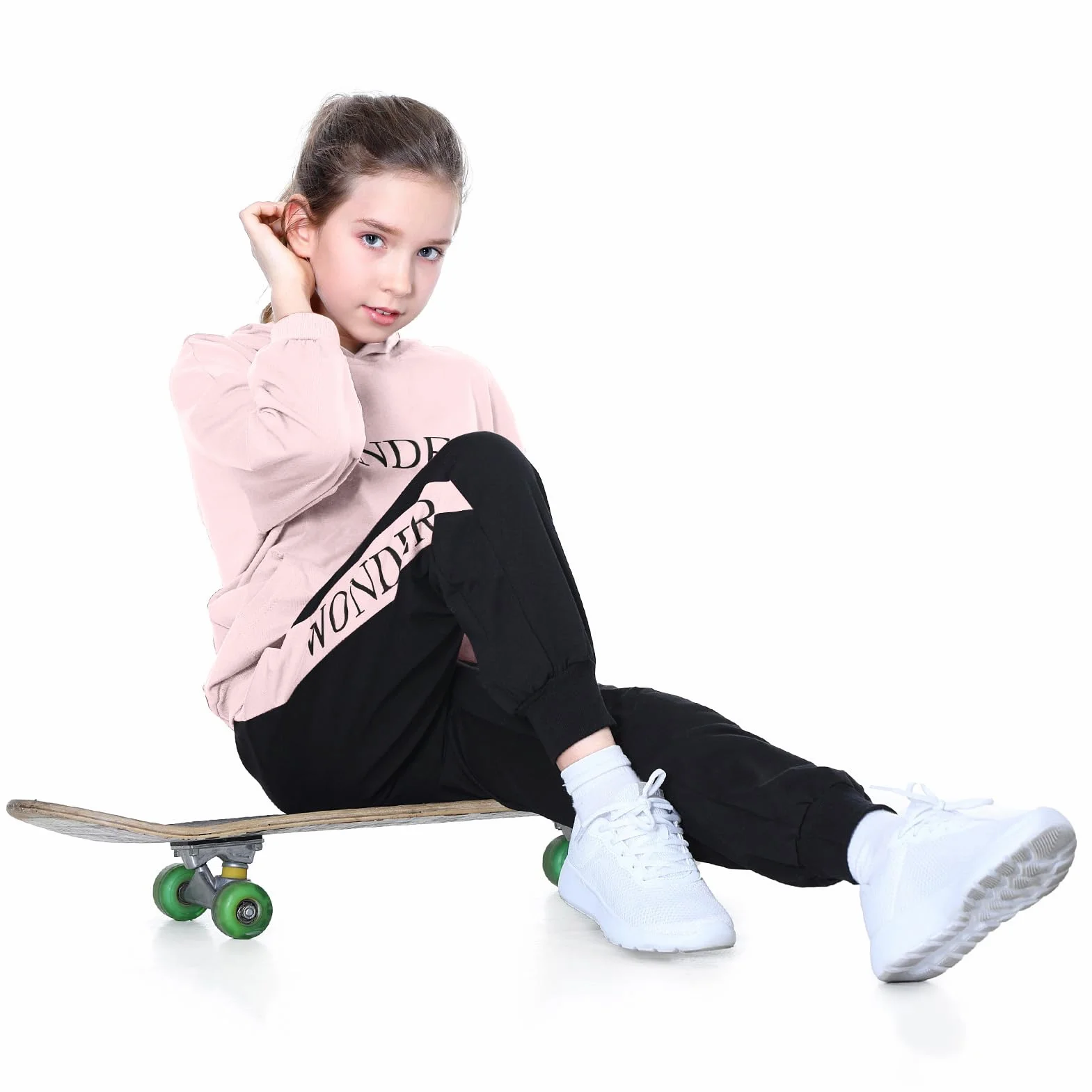 Ensembles de Sport pour Enfants Fille Survêtement Jogging Automne et Hiver Costume Joggers Sweatshirt+Pantalon de Sport Combinaison de Jogging