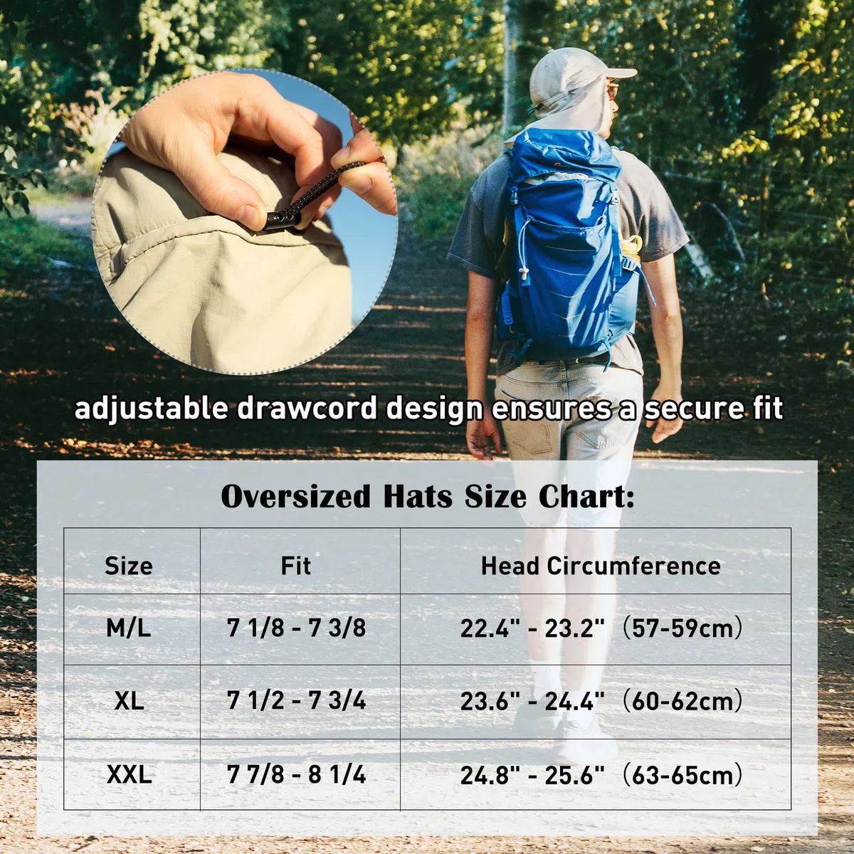 TOP-EX Casquette de baseball imperméable pour homme et femme avec rabat de cou, protection UV, pliable, chapeau d'été, safari, randonnée, chapeau de plein air, respirant, réglable