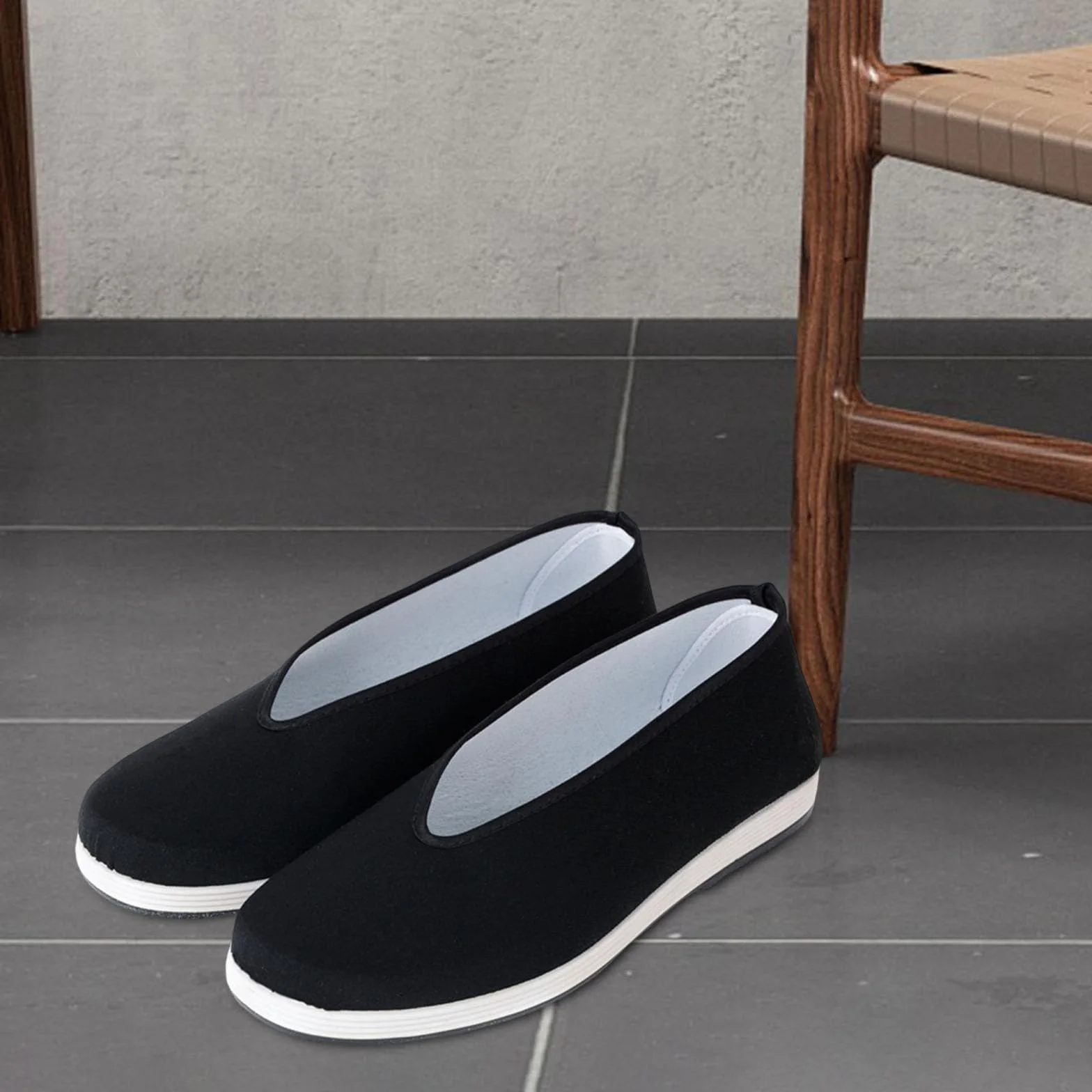 F Fityle Chaussures de Tai Chaussures de Kung Fu, Semelle en Caoutchouc Antidérapante, Respirantes, Confortables et Durables, Vieilles Chaussures de Pékin