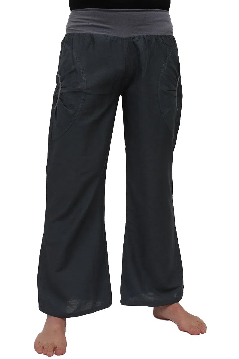 Pantalons en Coton pour Yoga, Pantalon thaï Large Unisexe Sportif avec Ceinture élastique et Deux Poches Pratiques - Plusieurs Tailles et Designs différents