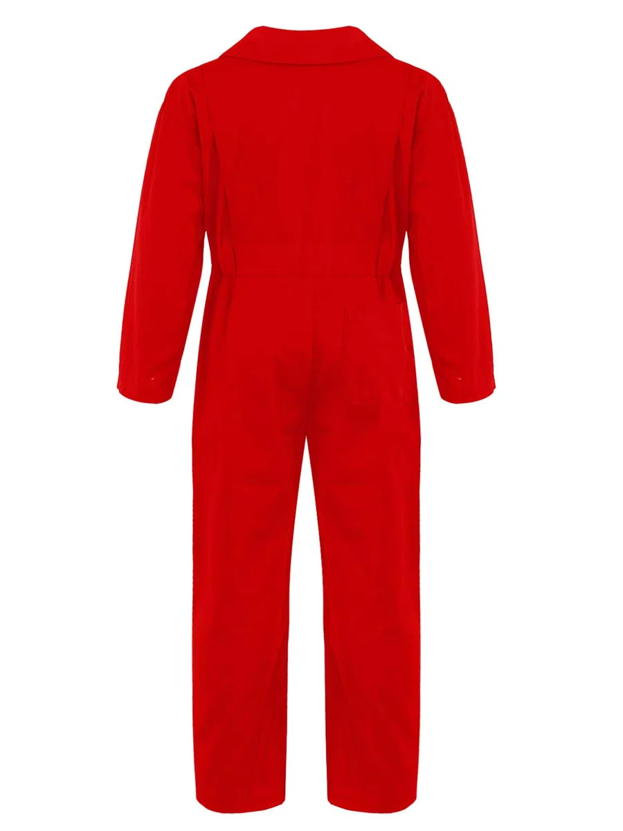 Combinaison Travail Salopette de Travail Enfant Garçon Fille Uniforme Unisexe Zippé 5-16 Ans