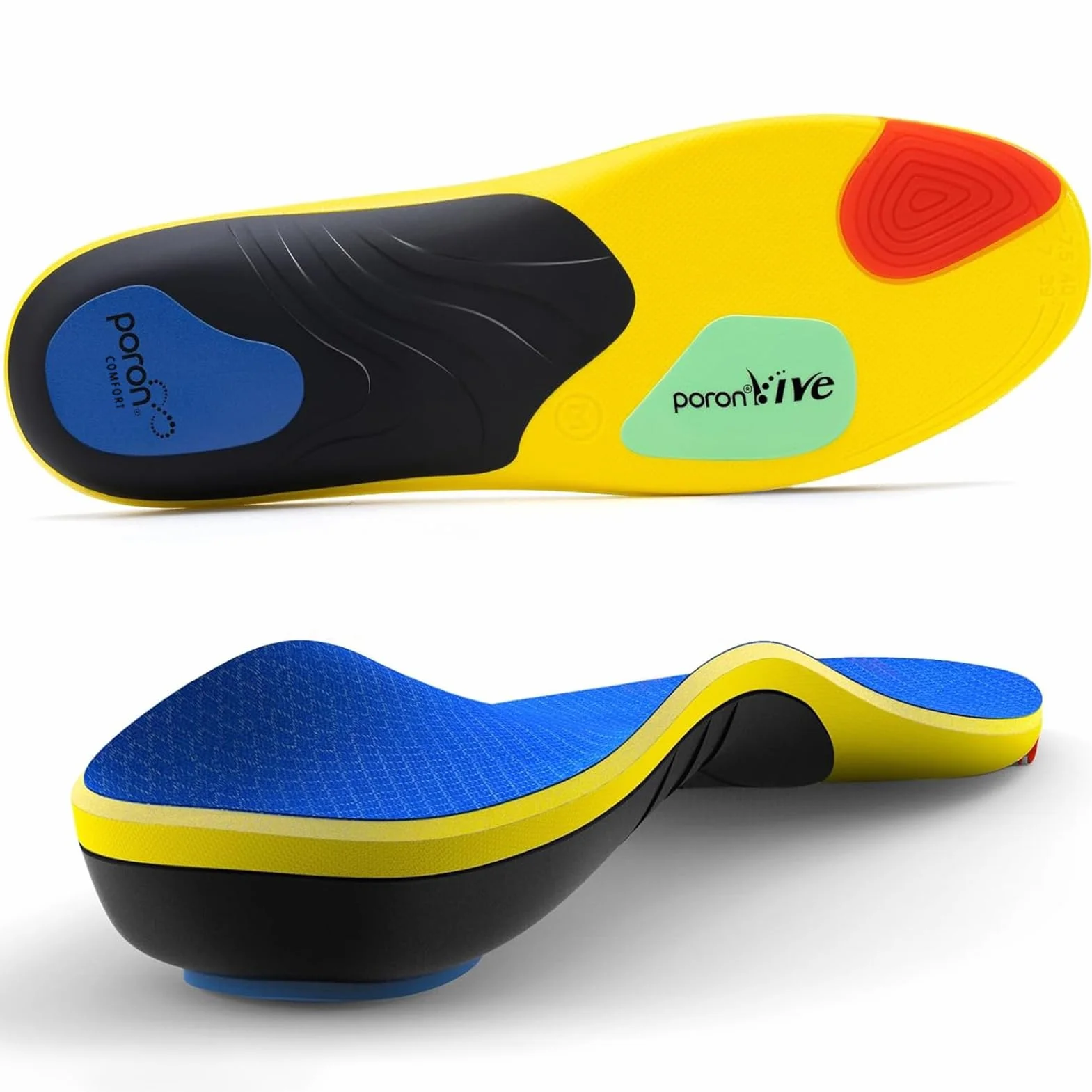 Semelles Sport pour Hommes & Femmes, Dafannis Semelles Soutien Renforcé, Confort Durable, Antidérapantes, Aéré, Amorti Les Chocs, Soulage Voûte et Talons