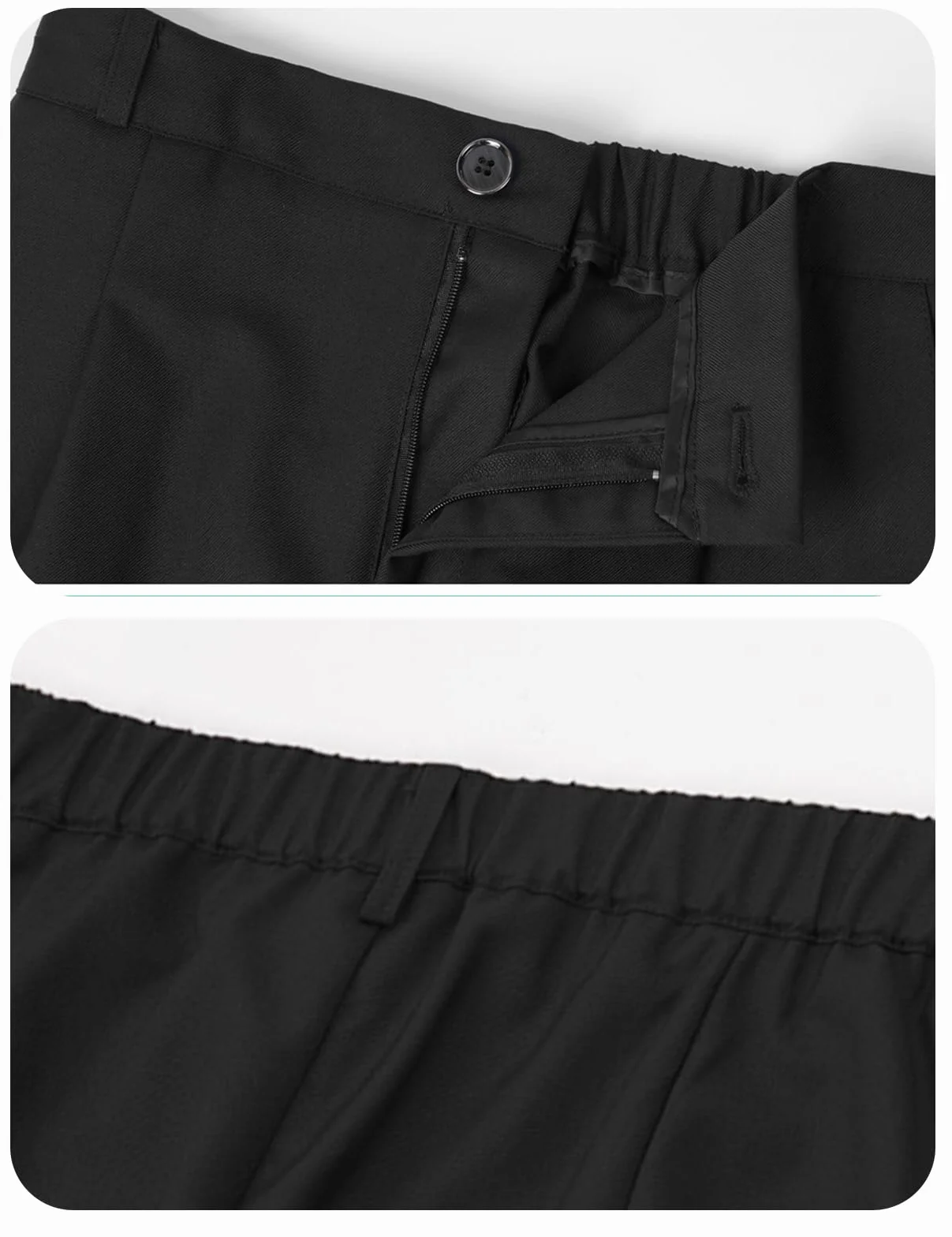 mintgreen Pantalons Chino Garçon, Pantalon de Costume Coupe Régulière Taille Semi-élastiquée Enfants 9-16 Ans
