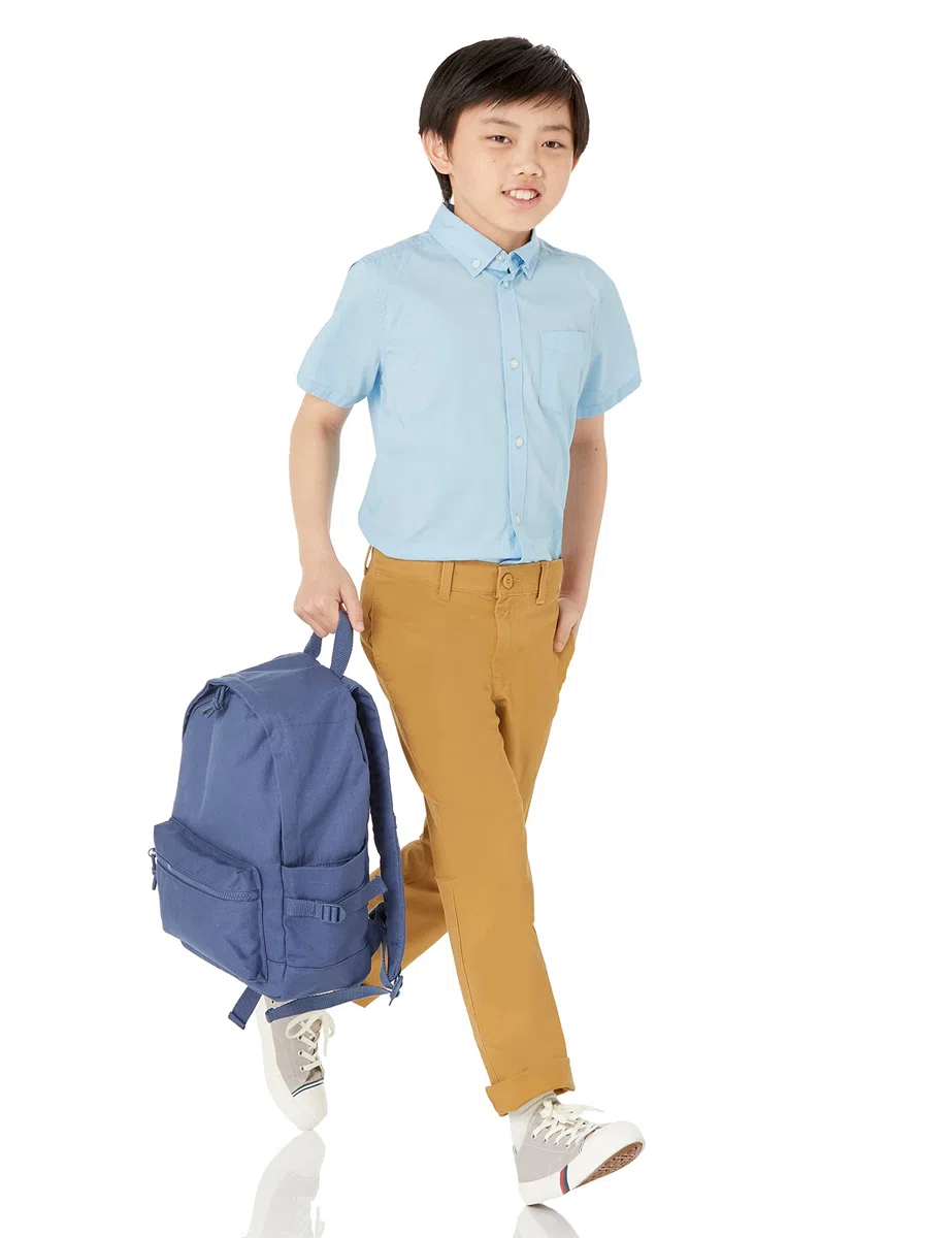 Amazon Essentials Garçon Pantalon Chino Coupe Droite Uniforme