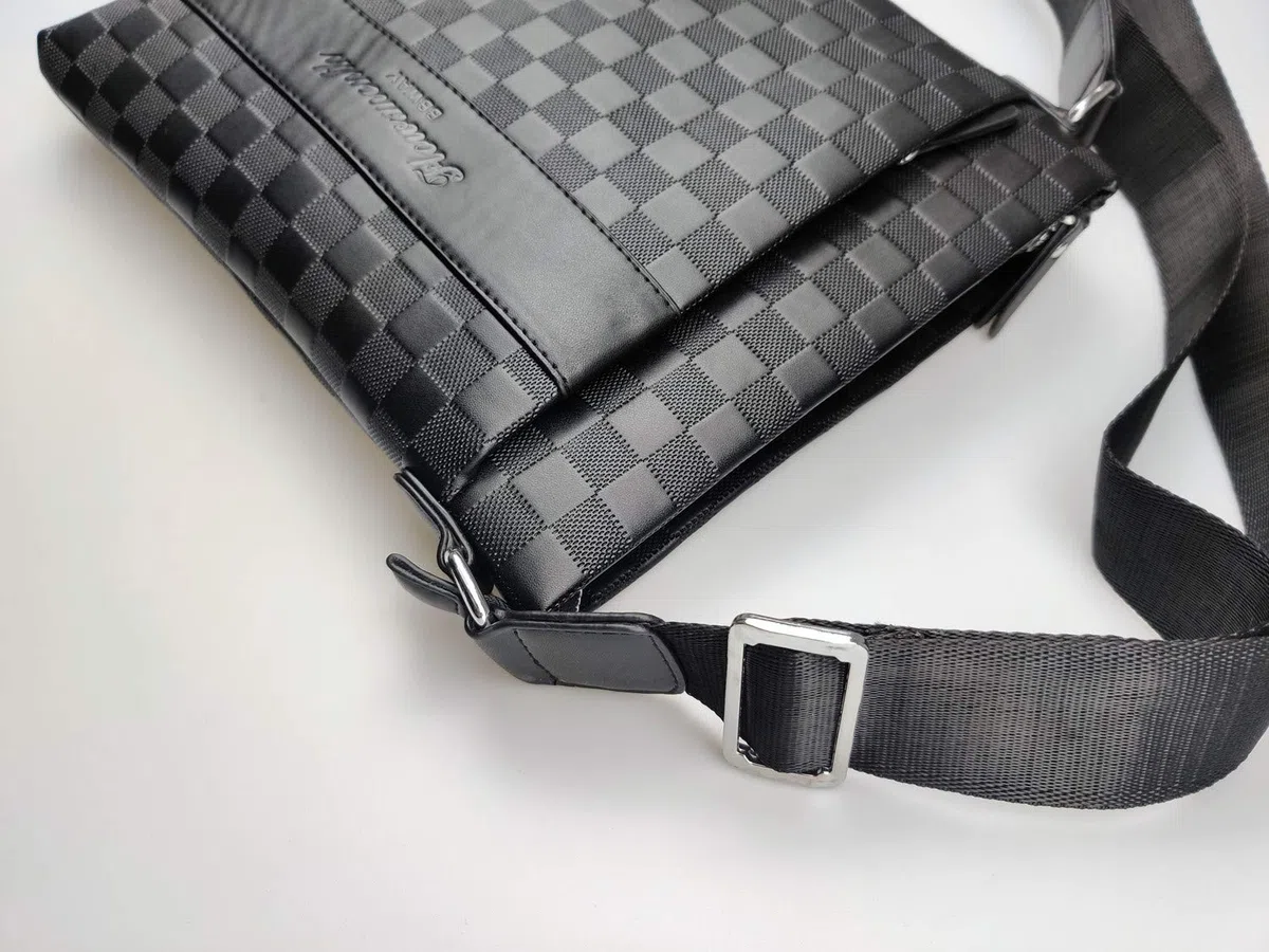 Flow.month Sac à bandoulière en Cuir pour Homme d'affaires Casual Ipad Casual Crossbody Bag Classic Bag Tote Bag, bandoulière réglable, adapté aux Voyages/au Quotidien/au Bureau