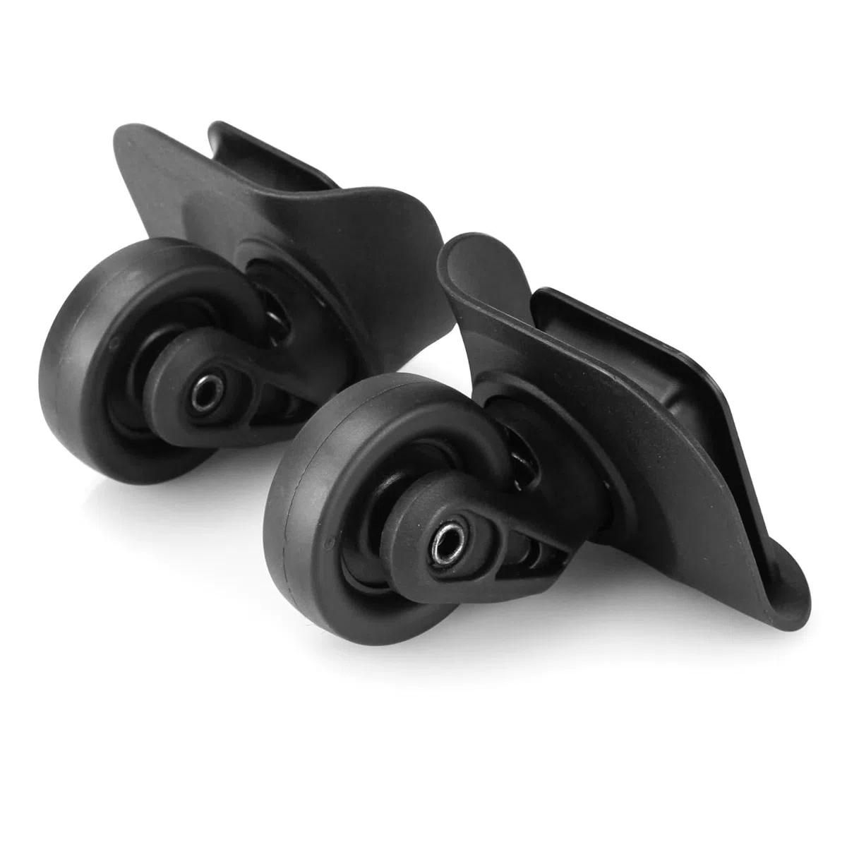 2 Paires de Roues de Valise Roues de Bagage de Remplacement pour Réparer une Valise Endommagée, Roues de Compartiment avec 2 Trous de Vis(V237)