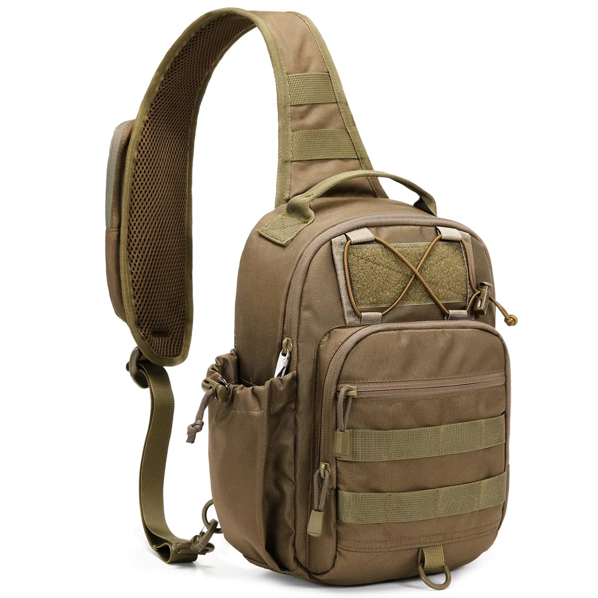 HALOVIE Sac Bandoulière Homme,Sac à Poitrine avec Blocage RFID Sacoche Bandouliere Tactique pour Homme & Femme Sacs à Dos Porté Travers pour Voyage Randonnée Camping Trekking