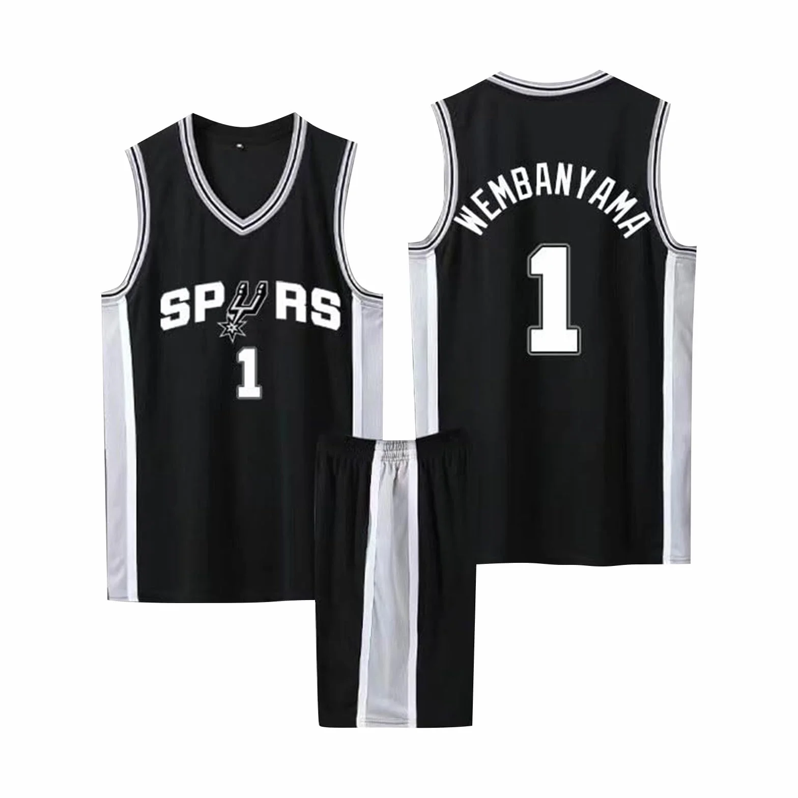 Maillot Basketball Enfant/Adulte, Jersey et Short Ensemble Populaire, Sans Manches et Pantalon Court