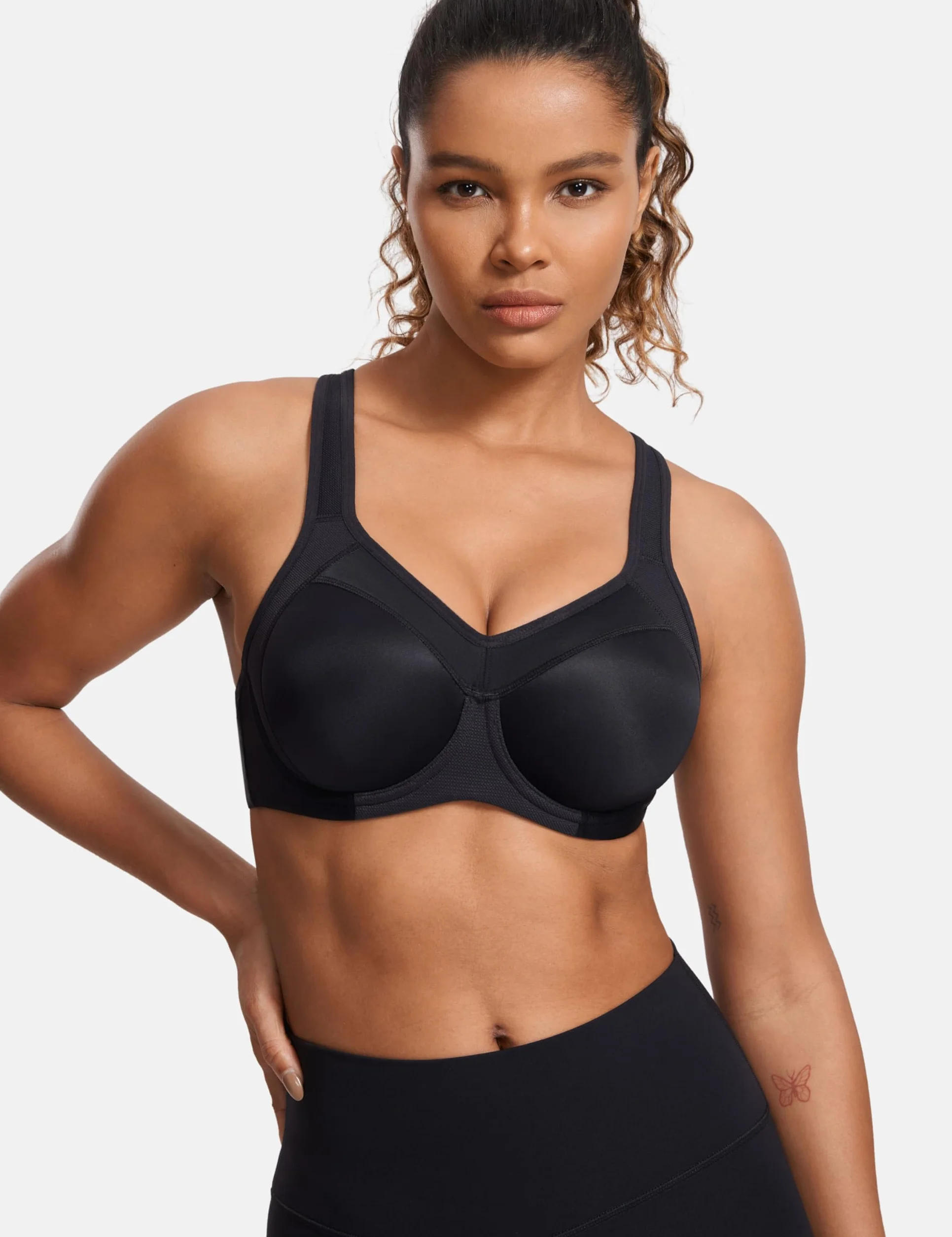 SYROKAN Femme Soutien-Gorge de Sport à Armature Grand Maintien Dos Nageur